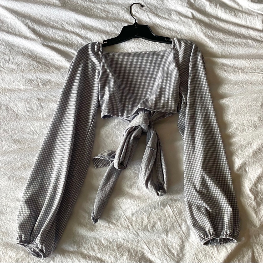 Cropped Zara Checkered Top